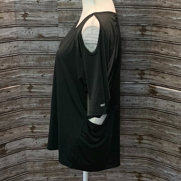 🔥🔥SALE🔥🔥WOWENY Black Athletic Mesh Back Top NWT - Picture 3 of 5